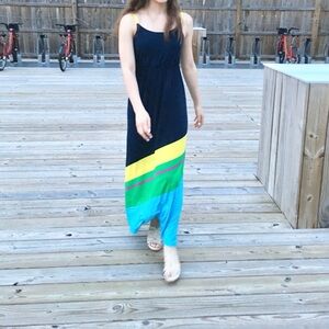 Colorful Striped Maxi Dress